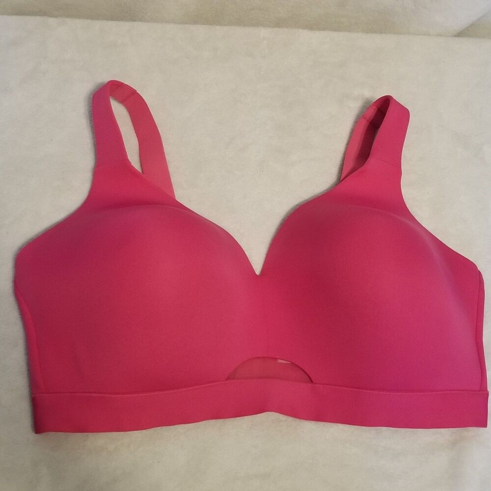 Cacique Bra 40DDD  Lightly Lined No Wire Adjustable Straps Pink Comfort Bliss